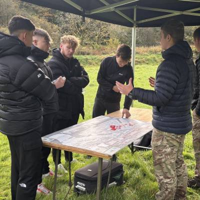 Coleg Llandrillo students at Capel Curig military training camp