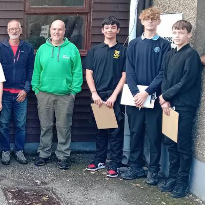 Students from Ysgol Botwnnog and Ysgol Ardudwy with DMM’s engineering quality manager Cemlyn Jones and marketing director Chris Rowlands