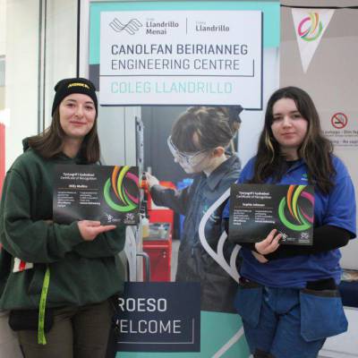 Students with their certificates after competing in Skills Competition Wales