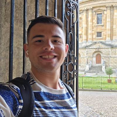 Former Coleg Llandrillo student Illia Chkheidze at Oxford University