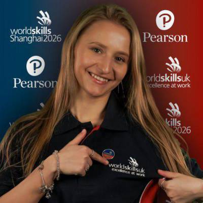 Yuliia Batrak pictured in her WorldSkills UK ‘Squad UK’ training kit