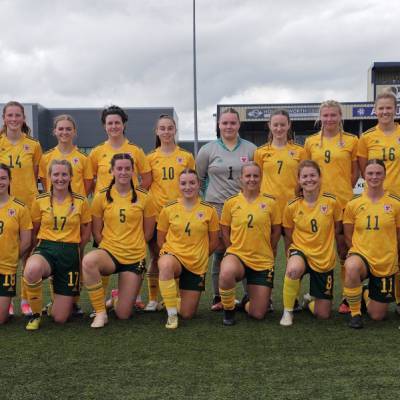 The Ynys Môn women’s football team competing in the 2025 Island Games in Orkney
