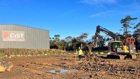 Heavy plant machinery outside CIST