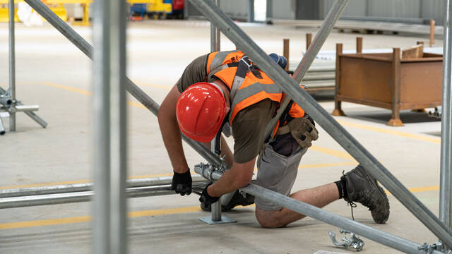 Scaffolder working in the CIST centre