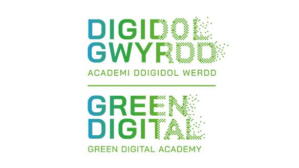 Green digital logo